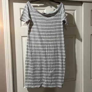 Off Shoulder Striped Dress 2x EUC